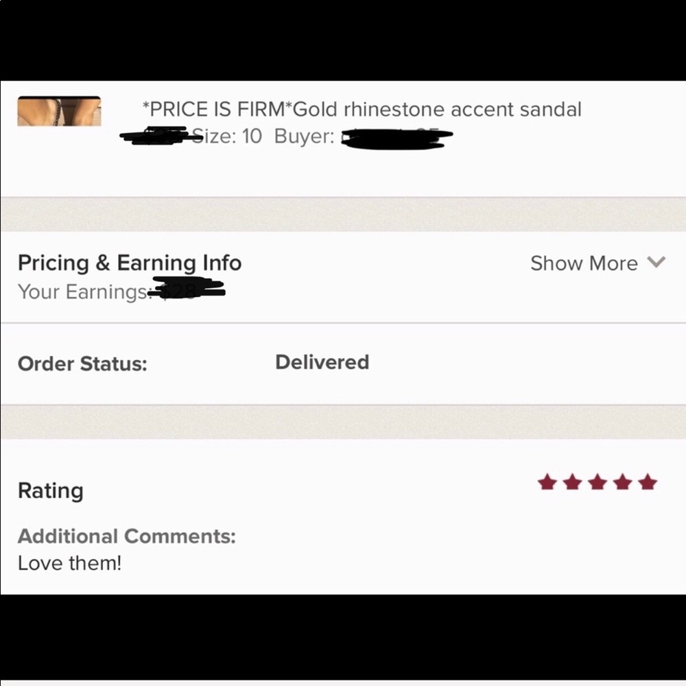 ‼️LAST ONE!!‼️Gold rhinestone embellished h sandal - Picture 7 of 7